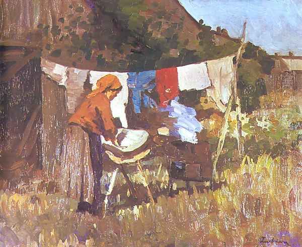 The Laundress Oil Painting by Stefan Luchian