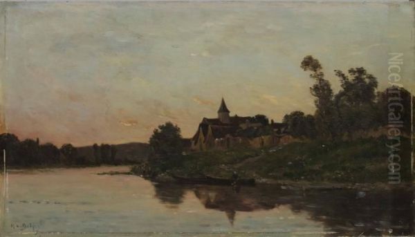 Pastoralt Landskap Oil Painting by Hippolyte Camille Delpy