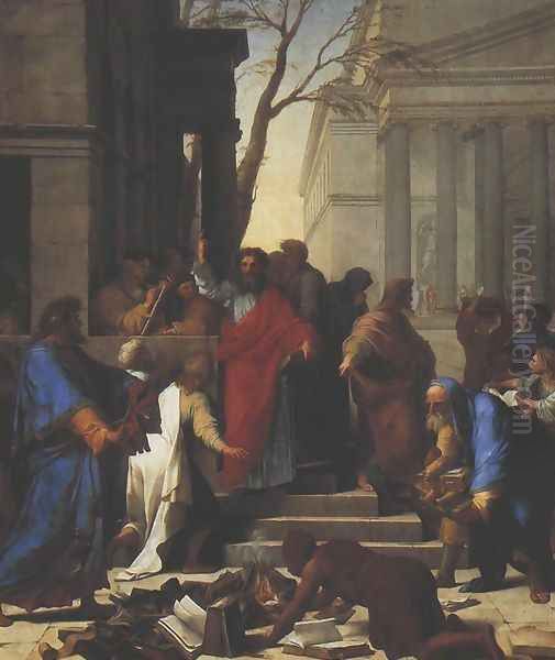 Saint Paul Preaching at Ephesus Oil Painting by Eustache Le Sueur