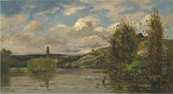 At The River's Edge Oil Painting by Hippolyte Camille Delpy