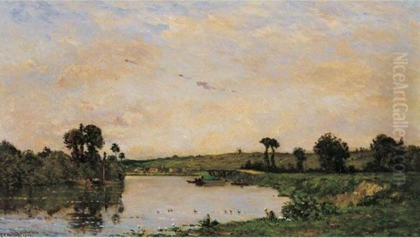 La Lavandiere Oil Painting by Hippolyte Camille Delpy