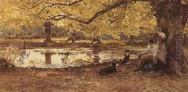 The Trysting Place 1895 Oil Painting by Thomas Lloyd