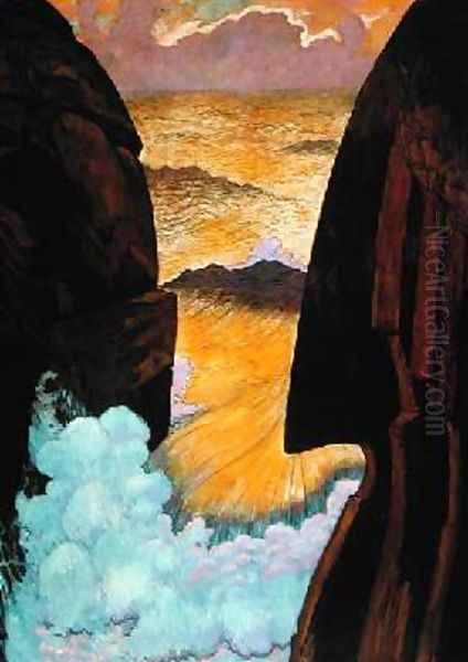 The Green Wave Oil Painting by Georges Lacombe