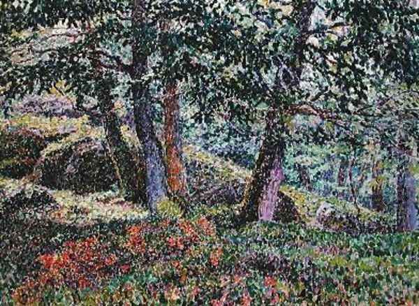 Oaks and Blueberry Bushes Oil Painting by Georges Lacombe