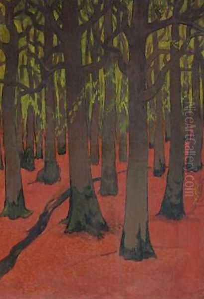 The Forest with Red Earth Oil Painting by Georges Lacombe