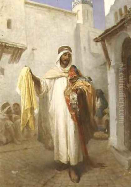 The streetseller Oil Painting by Jean Raymond Hippolyte Lazerges