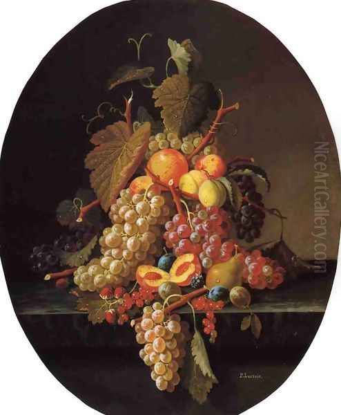 Still Life with Fruit Oil Painting by Paul Lacroix