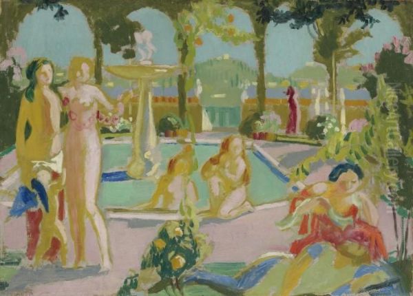 Les Jardins D'armide, Esquisse Oil Painting by Maurice Denis