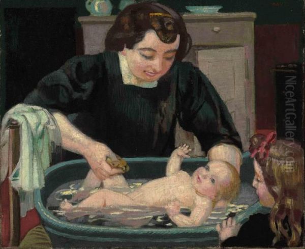 Le Bain Oil Painting by Maurice Denis