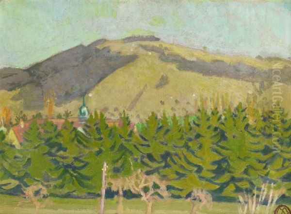 Paysage De France (st-gall!) Oil Painting by Maurice Denis