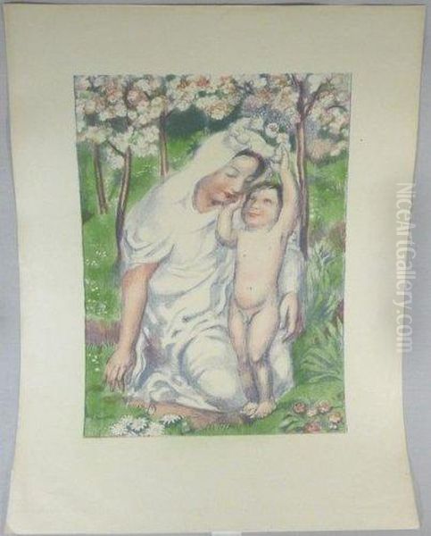 L'enfant Couronnant Sa Mere Oil Painting by Maurice Denis