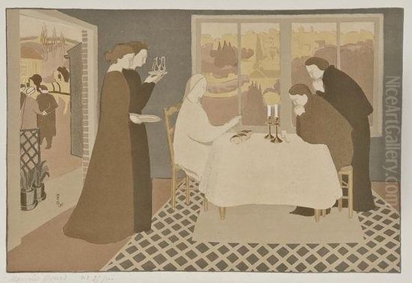 Les Pelerins D'emmaus Oil Painting by Maurice Denis