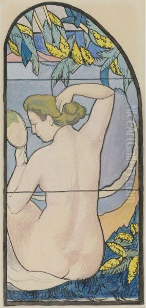 Nu Au Miroir Oil Painting by Maurice Denis