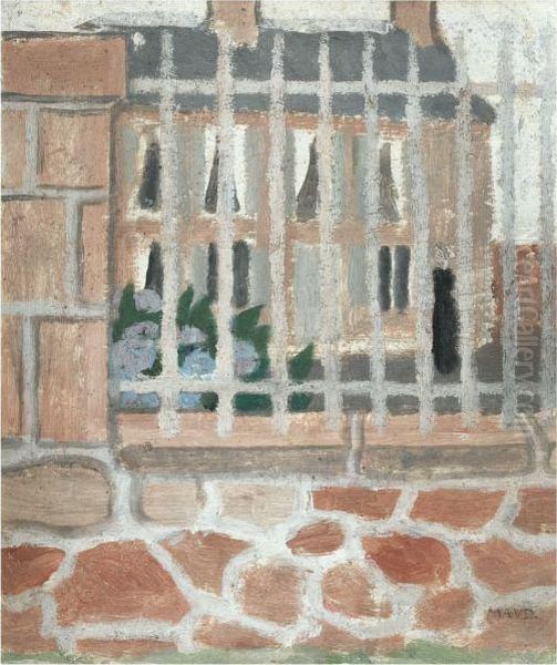 La Maison Derriere La Grille, Dite La Maison Du Poete Oil Painting by Maurice Denis