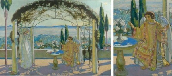 L'annonciation A Fiesole Oil Painting by Maurice Denis