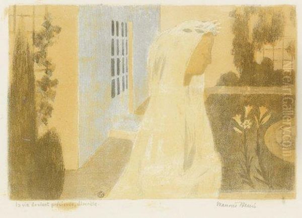 La Vie Devient Precieuse, Discrete Oil Painting by Maurice Denis