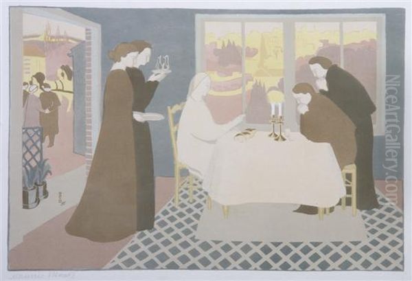 Les Pelerins D'emmaus Oil Painting by Maurice Denis