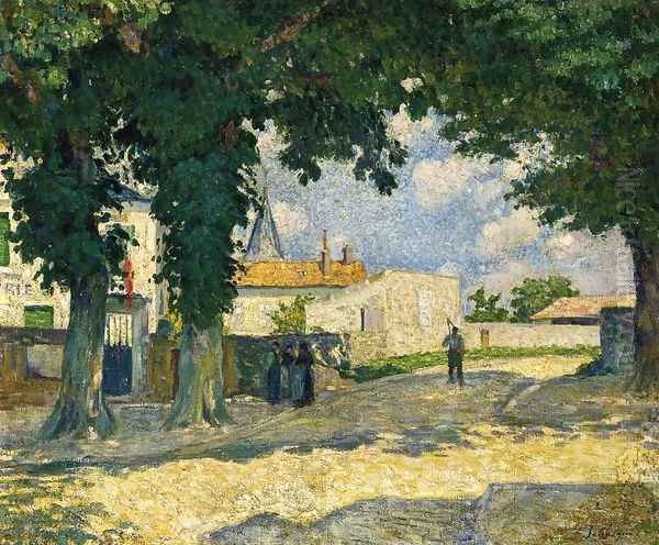 A Square in Monterain Oil Painting by Henri Lebasque