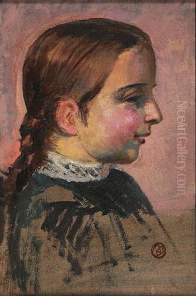 Portrait D'anne Marie Denis Oil Painting by Maurice Denis