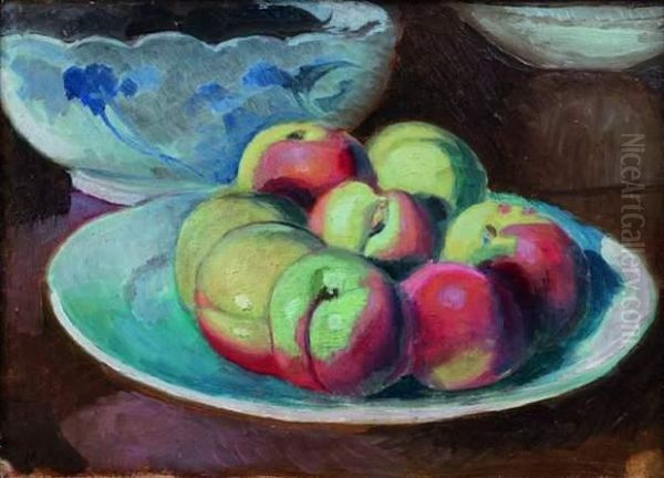 Nature Morte Aux Peches Oil Painting by Maurice Denis