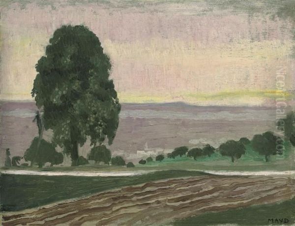 Paysage Au Grand Poirier, Ou La Route Oil Painting by Maurice Denis