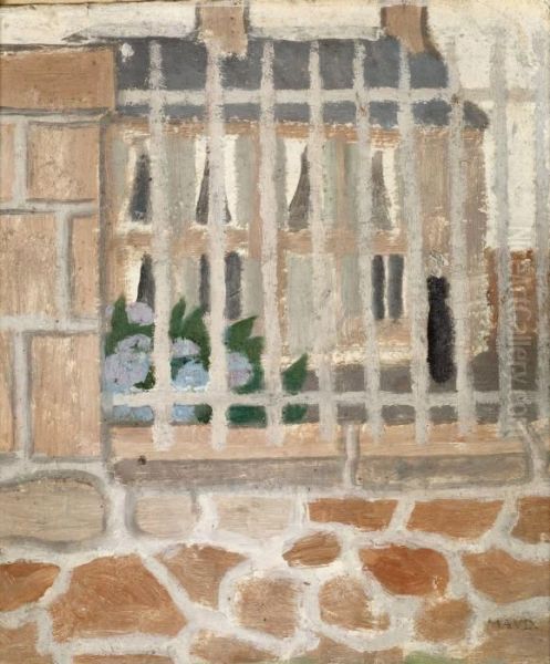 La Maison Derriere La Grille Ou La Maison Du Poete Oil Painting by Maurice Denis