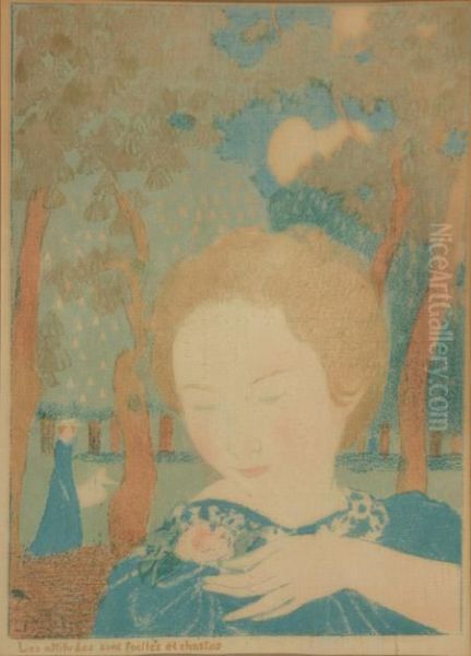 Les Attitudes Sont Facile Et Chastes Oil Painting by Maurice Denis