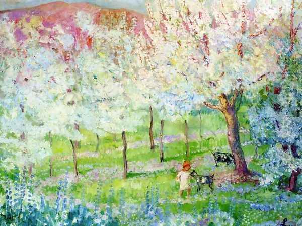 Spring Landscape Oil Painting by Henri Lebasque