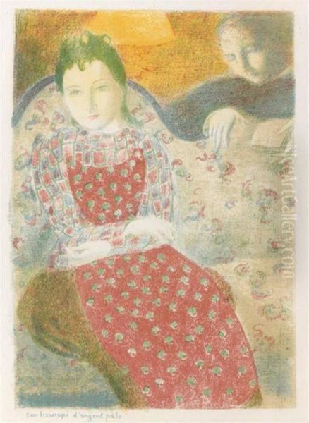 Amour : Suite Complete De Douze Lithographies Et D'une Couverture Oil Painting by Maurice Denis