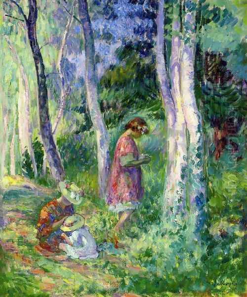 In the Forest, the Harvest Oil Painting by Henri Lebasque