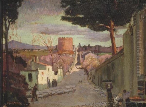 La Voie Appienne, Petite Version Oil Painting by Maurice Denis