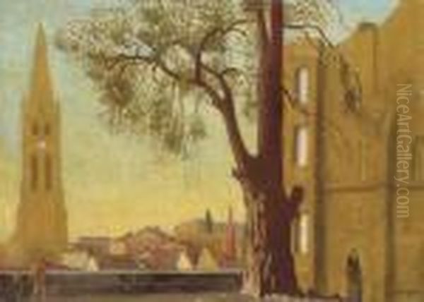 Avallon, Paysage Au Grand Arbre Oil Painting by Maurice Denis