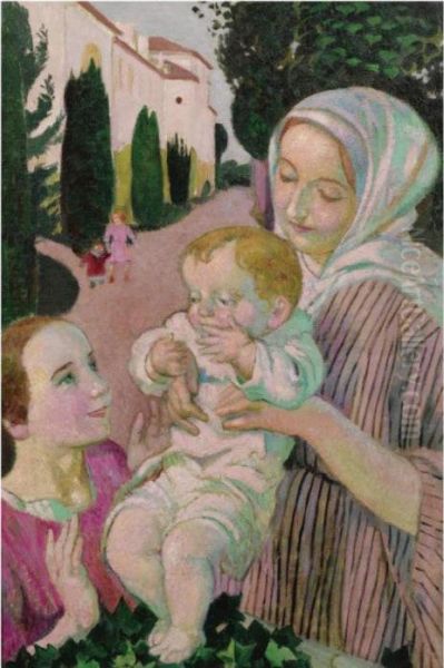 Maternite Or La Grande S?ur Au Prieure Oil Painting by Maurice Denis