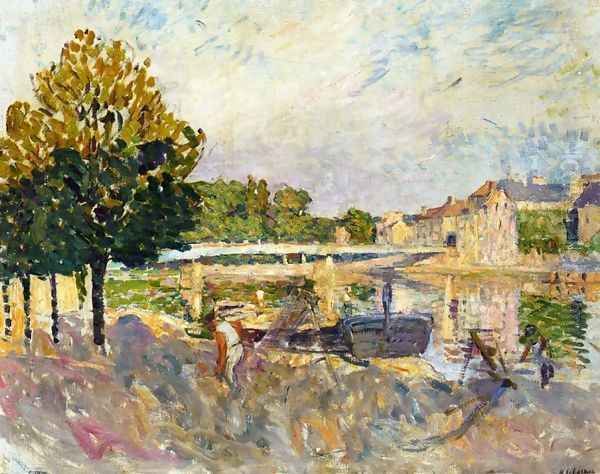 Workers on the Banks of the Marne Oil Painting by Henri Lebasque