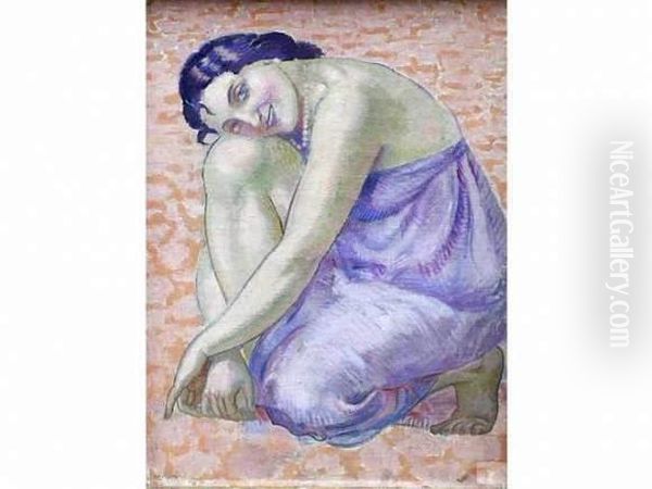 Portrait De La Danseuse Natacha Trouhanova (1885-1956) Oil Painting by Maurice Denis