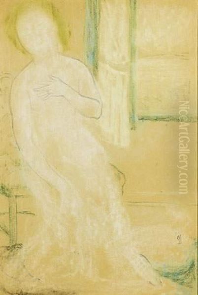 Jeune Fille A La Fenetre Oil Painting by Maurice Denis