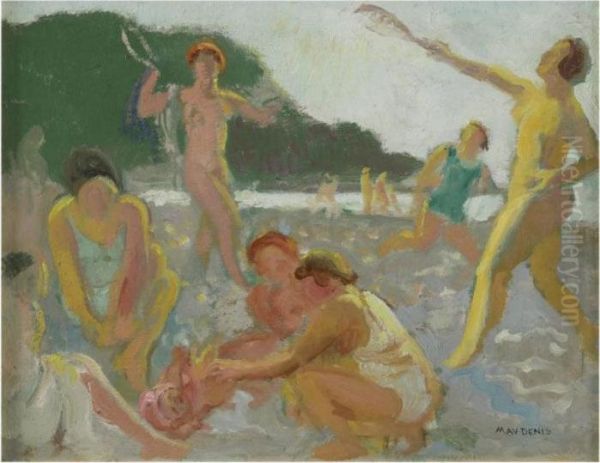 Jeu De Raquettes Oil Painting by Maurice Denis