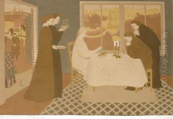 Les Pelerins D'emmaus Oil Painting by Maurice Denis