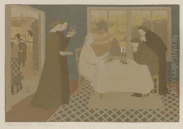 Les Pelerins D'emmaus (caillier 84) Oil Painting by Maurice Denis