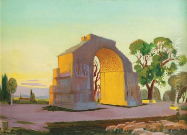 Arc De Triomphe De Saint Remy Au Soleil Couchant Oil Painting by Maurice Denis