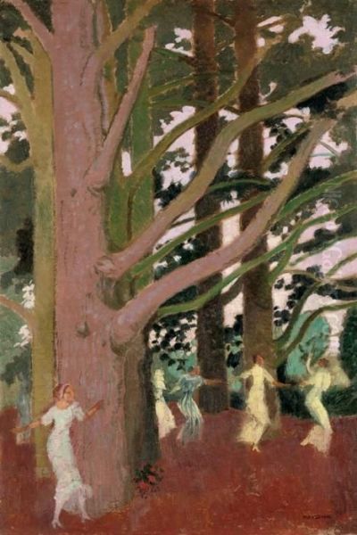 La Ronde, Autour Des Grands Arbres A Perros Oil Painting by Maurice Denis