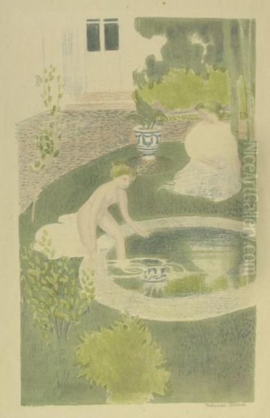 Le Reflet Dans La Fontaine Oil Painting by Maurice Denis