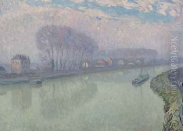 The Marne at Pomponne, Morning Oil Painting by Henri Lebasque