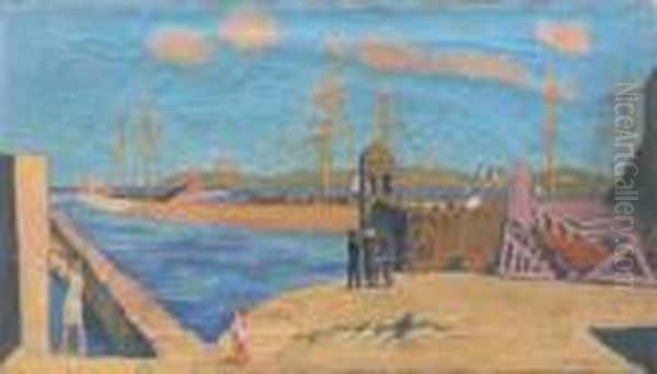  Roscoff, La Tourelle Marie Stuart, Au Fond La Chapelle Sainte-barbe  Oil Painting by Maurice Denis