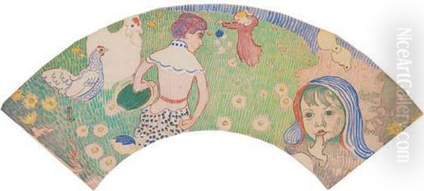 Au Jardin Oil Painting by Maurice Denis