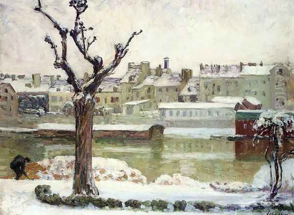 Winter in Lagny Oil Painting by Henri Lebasque