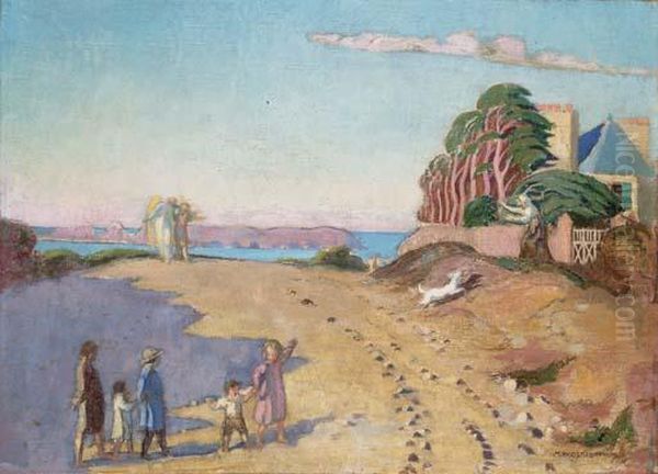 Le Retour Du Jeune Tobie Oil Painting by Maurice Denis