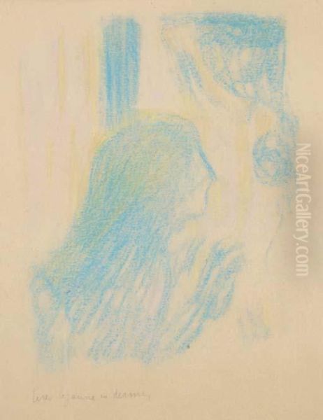 Jeune Fille De Profil Oil Painting by Maurice Denis