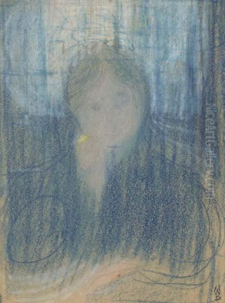 Femme En Bleu (recto); Foret (verso) by Maurice Denis