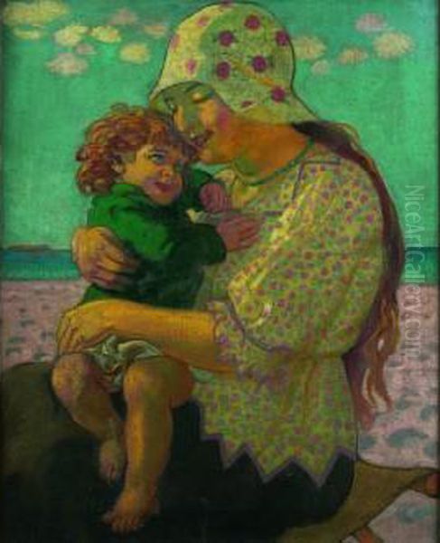 Mere Et Enfant Oil Painting by Maurice Denis